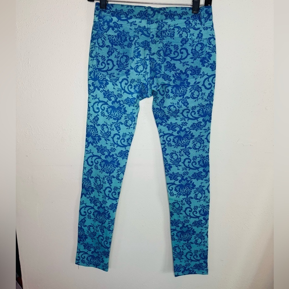 Blue printed jeggings - Picture 3 of 6